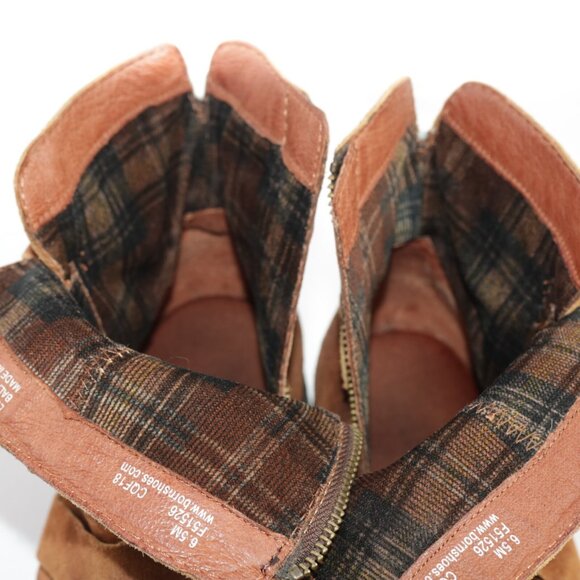 Born Womens Eton Boots Size 6.5 Brown Suede Low Heel Distressed Rustic Booties - Picture 11 of 12